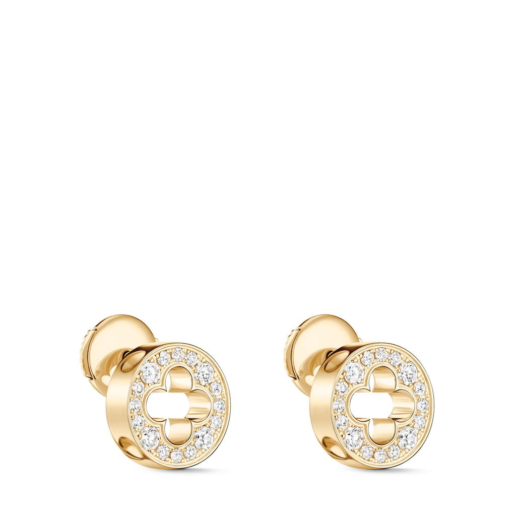 Empreinte Ear Studs, Yellow Gold and Diamonds