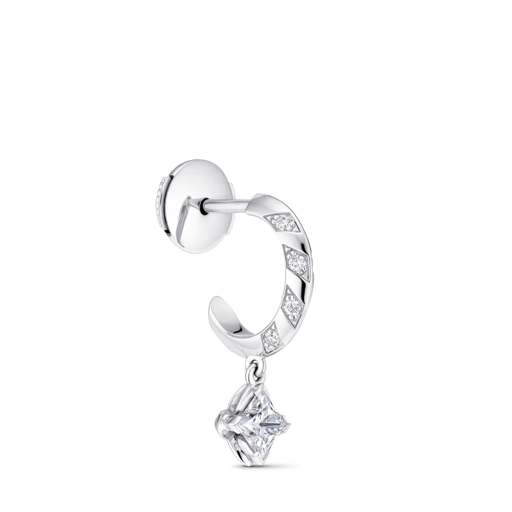 LV Diamonds Small Hoop, LV Monogram Star cut - per unit