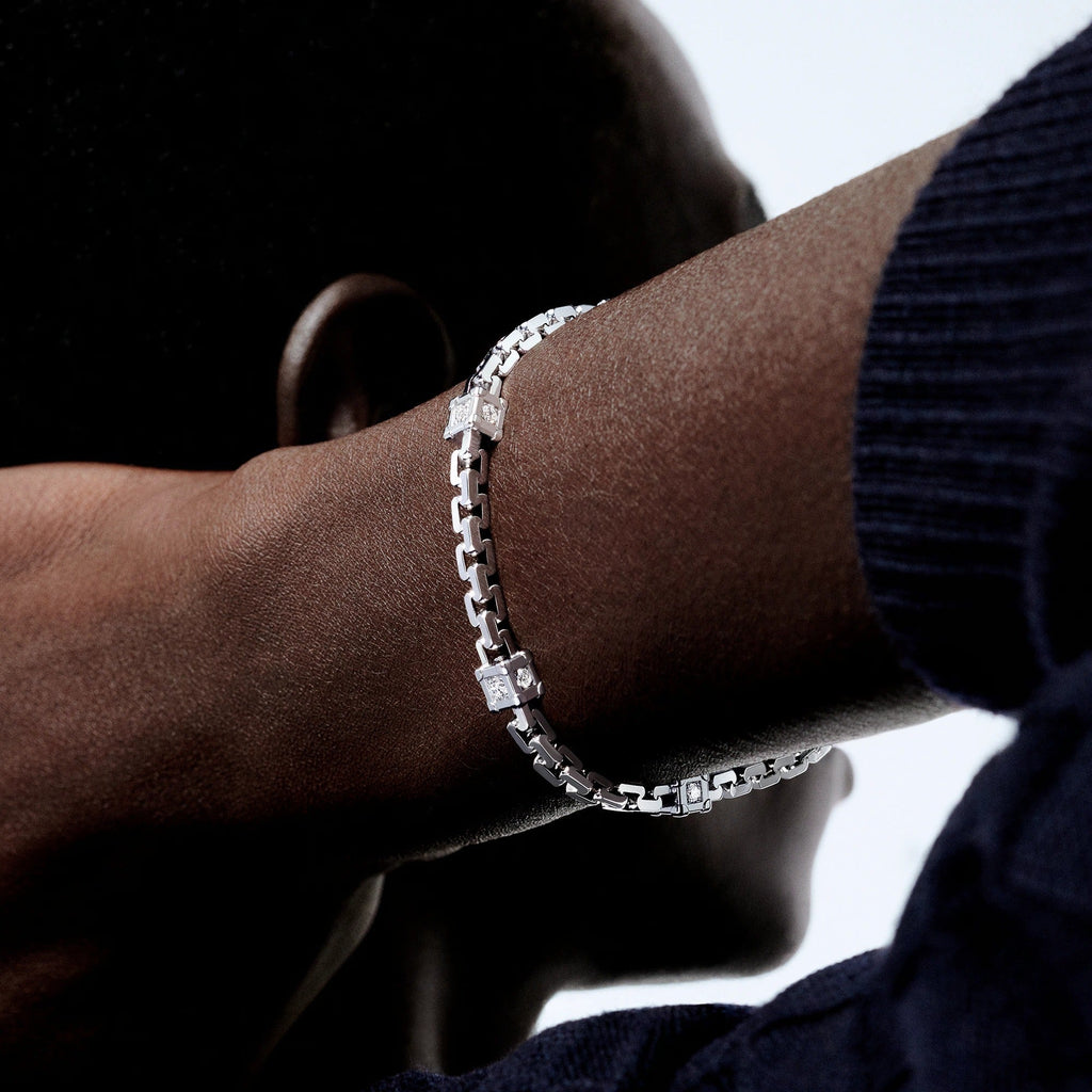 Les Gastons Vuitton Trunk Bracelet, White Gold and Diamonds