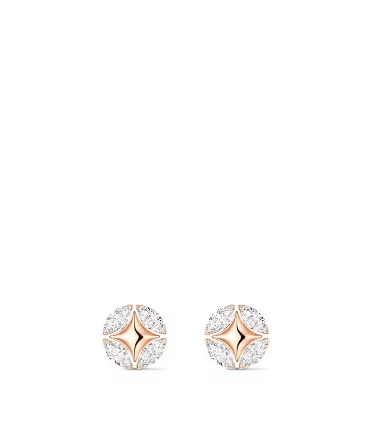 Galaxie Ear Studs, Rose Gold and Diamonds