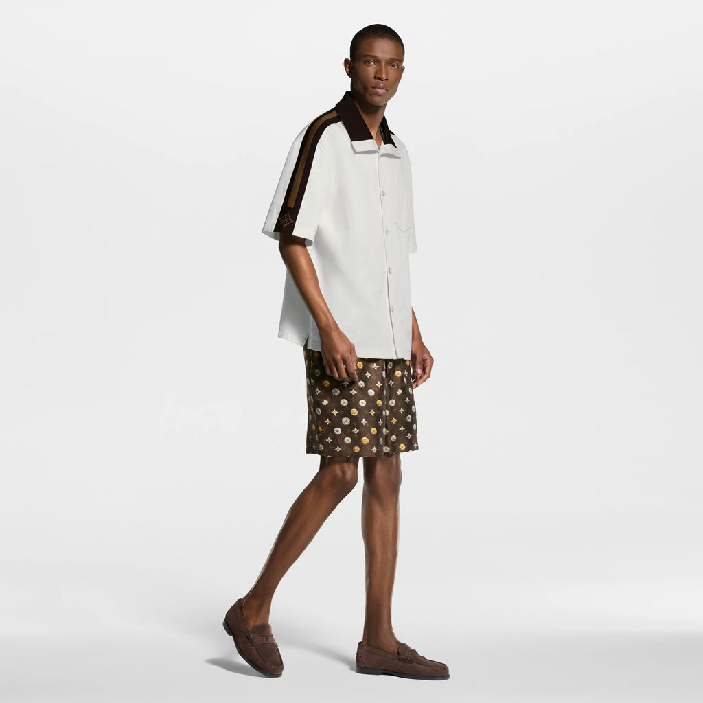 Monogram Printed Silk Shorts