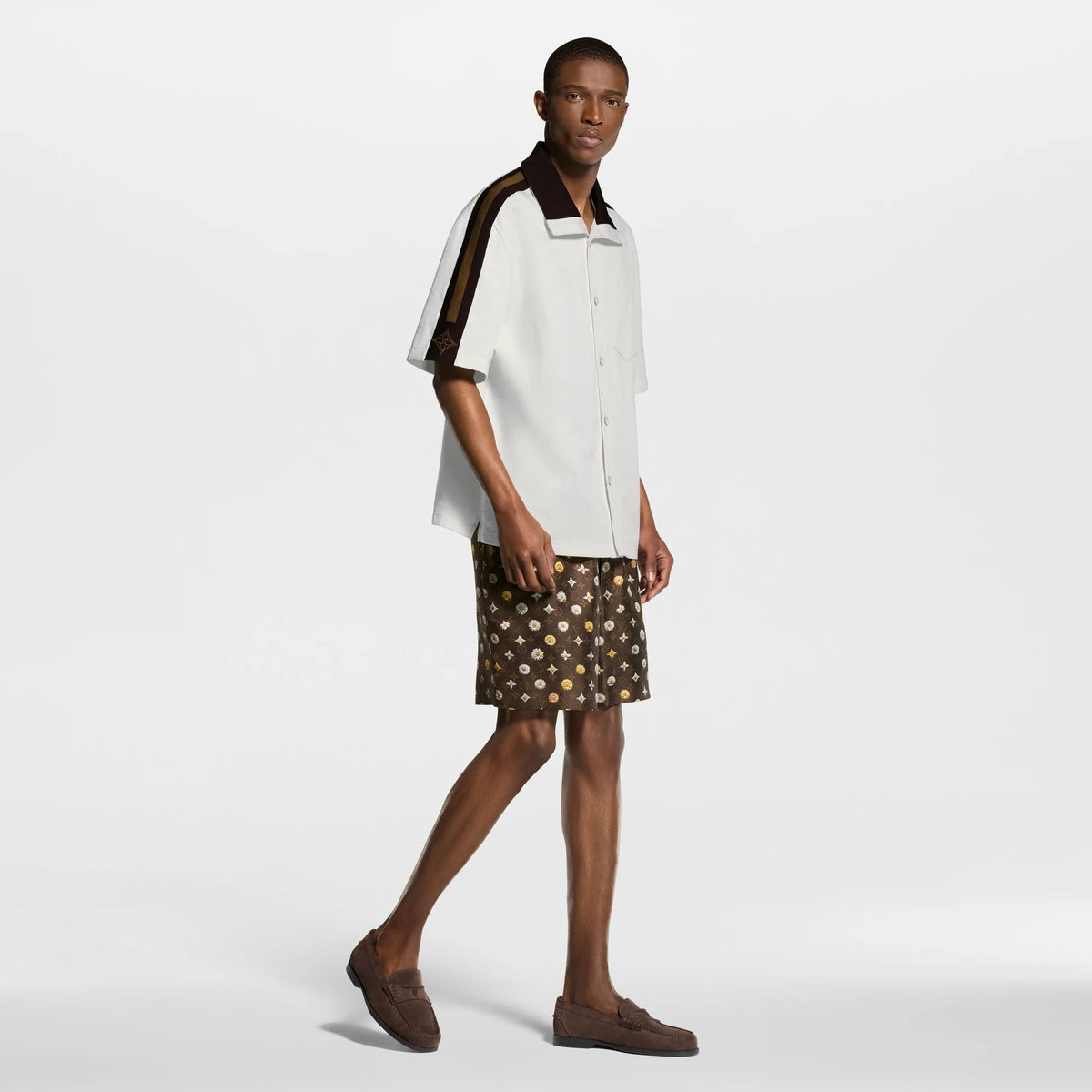 Monogram Printed Silk Shorts