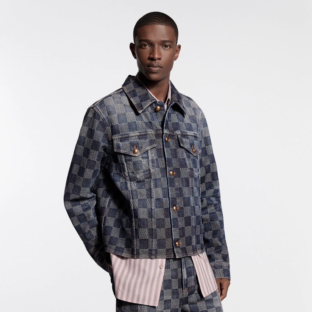 Damier Denim Long-Sleeved Shirt