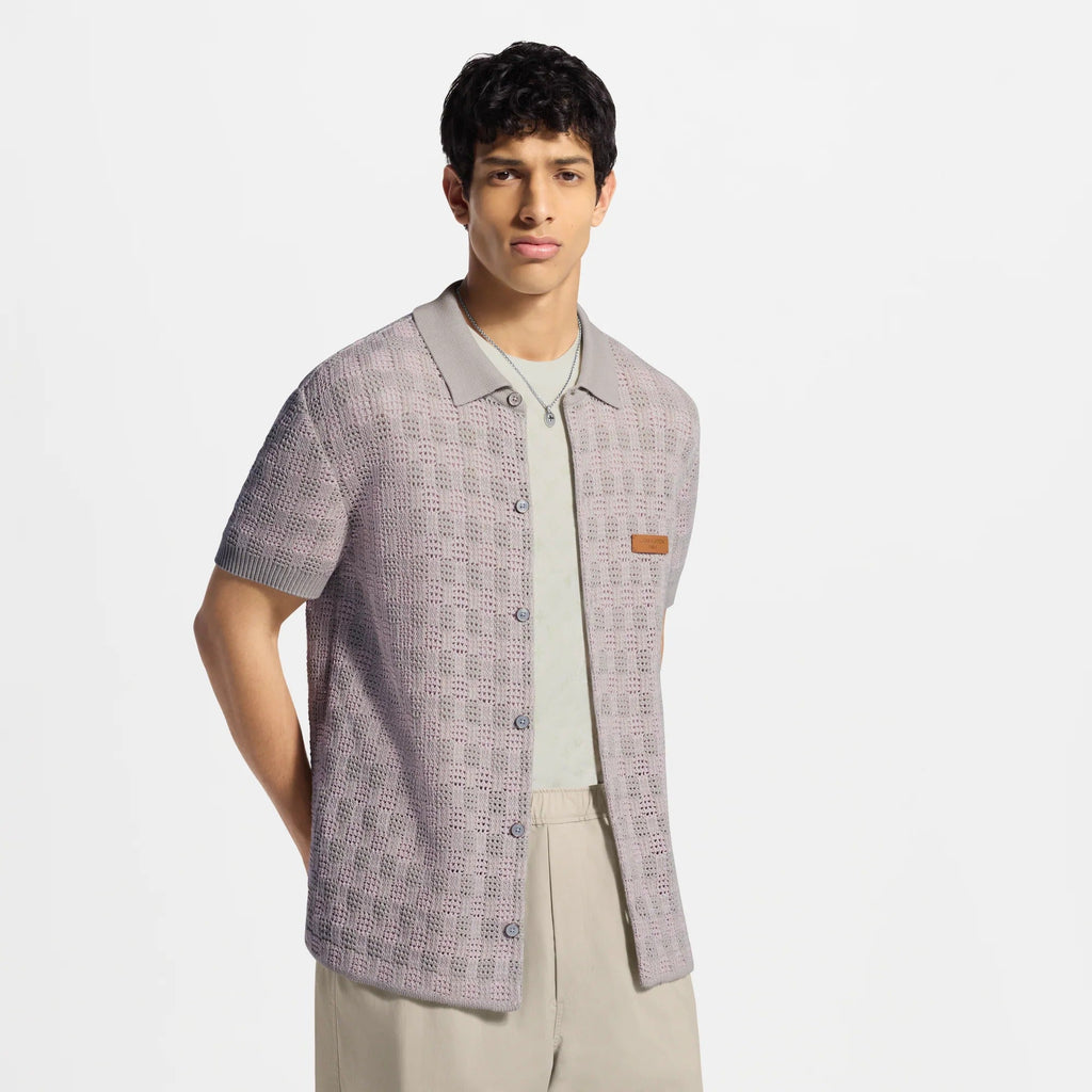 Tweedy Jacquard Short-Sleeved Shirt