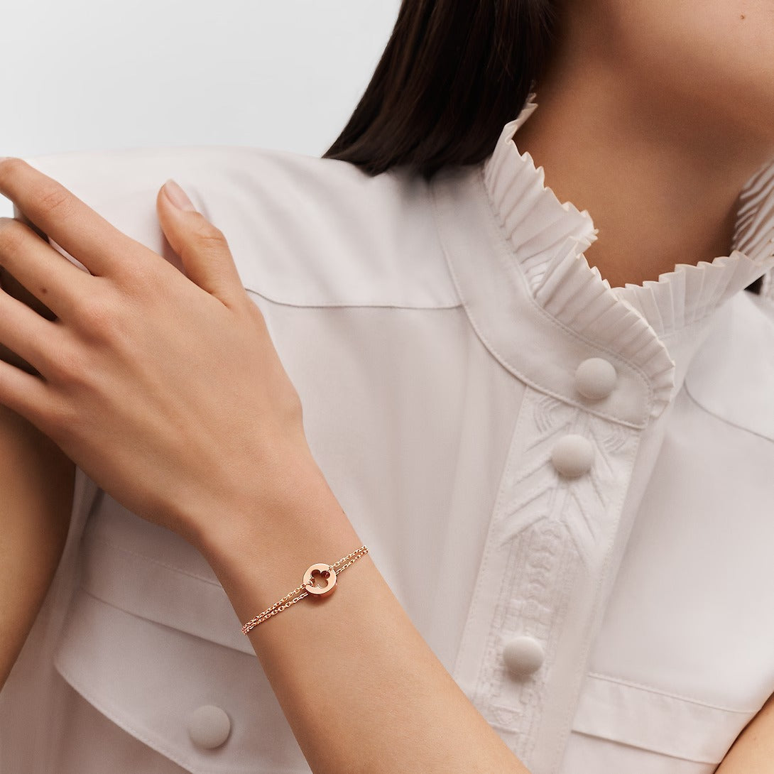 Empreinte Chain Bracelet, Pink Gold