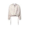 Woven Monogram Print Drawstring Jacket