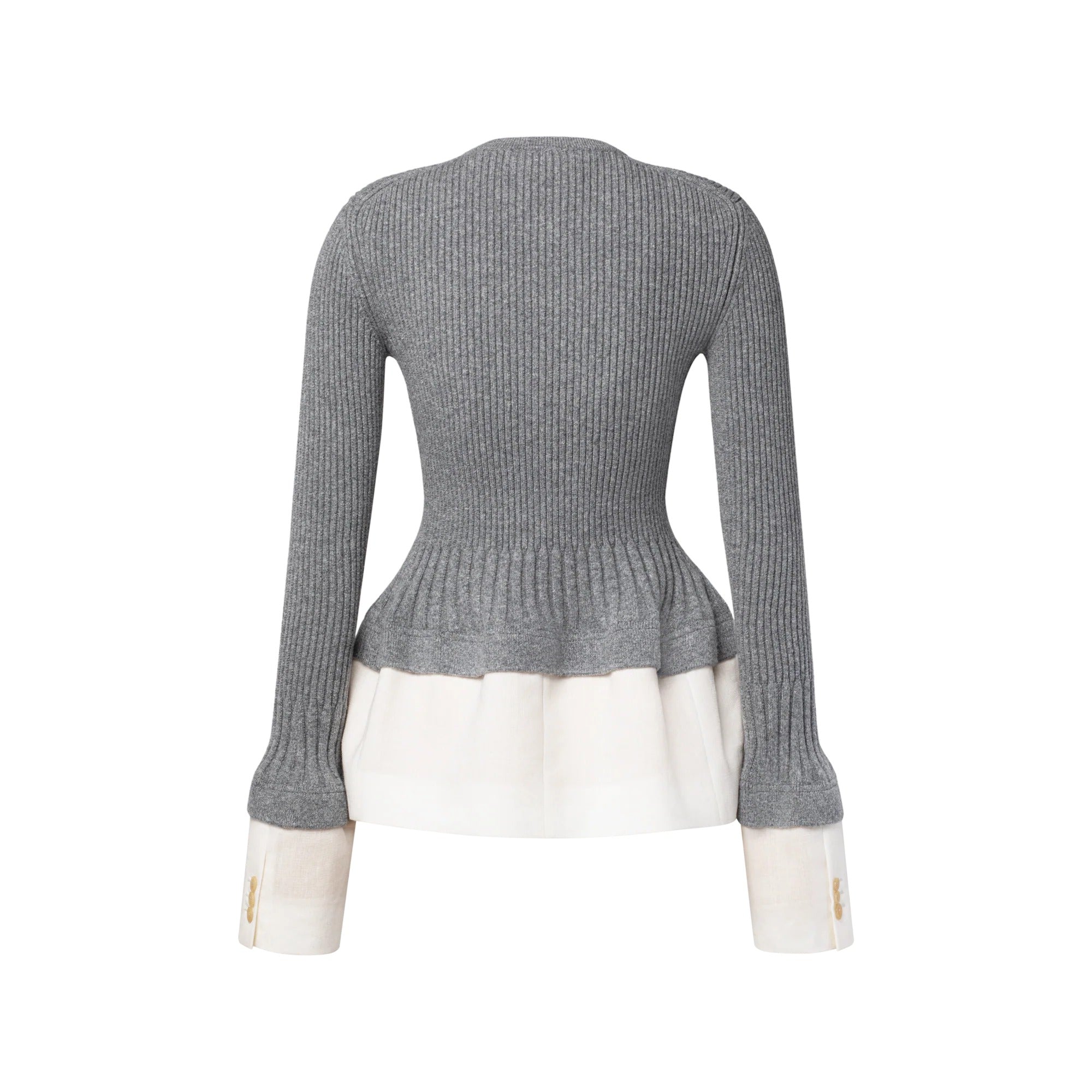 Blazer Insert Trompe L’Oeil Knit Top