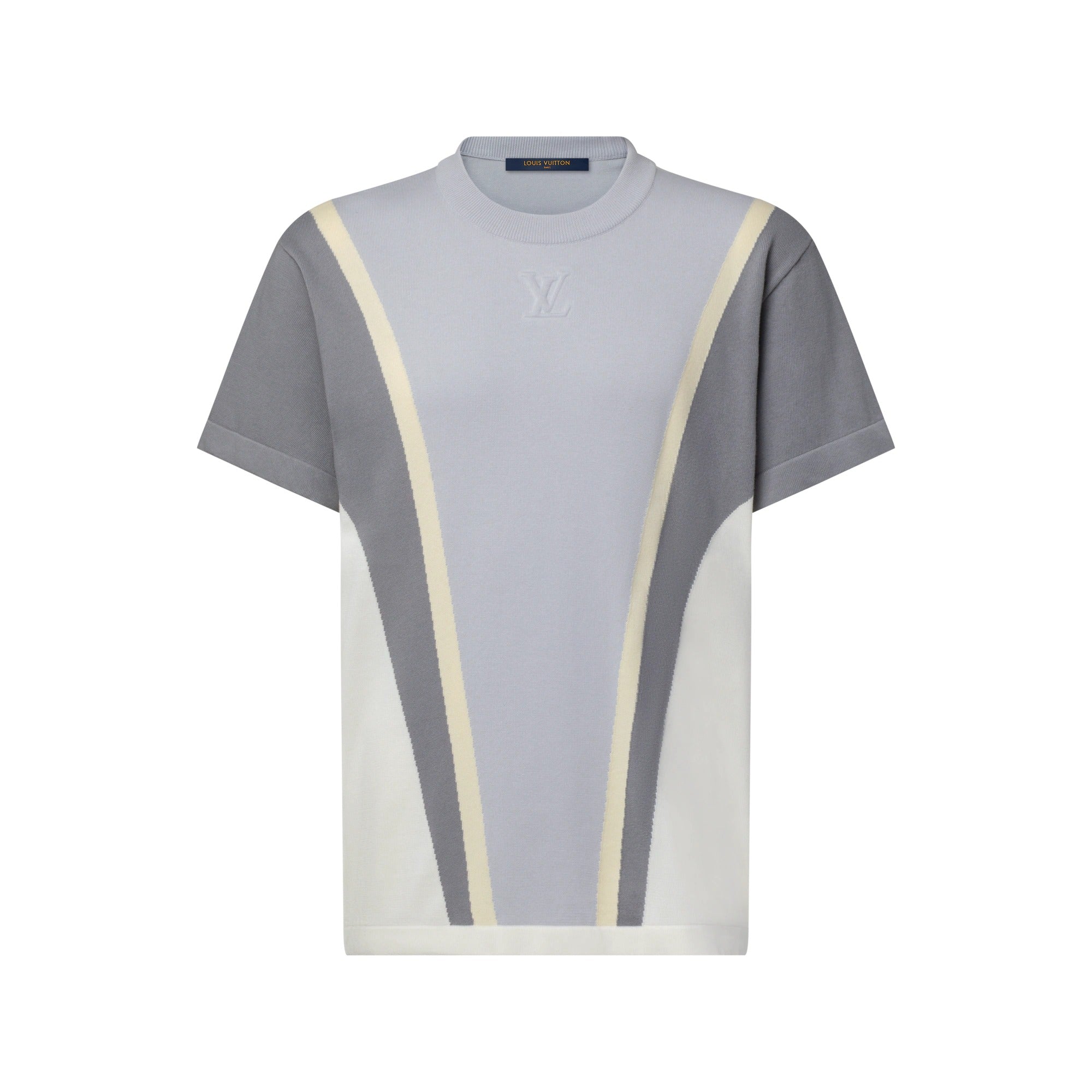 Graphic Cotton Jacquard Short-Sleeved Crewneck