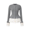 Blazer Insert Trompe L’Oeil Knit Top