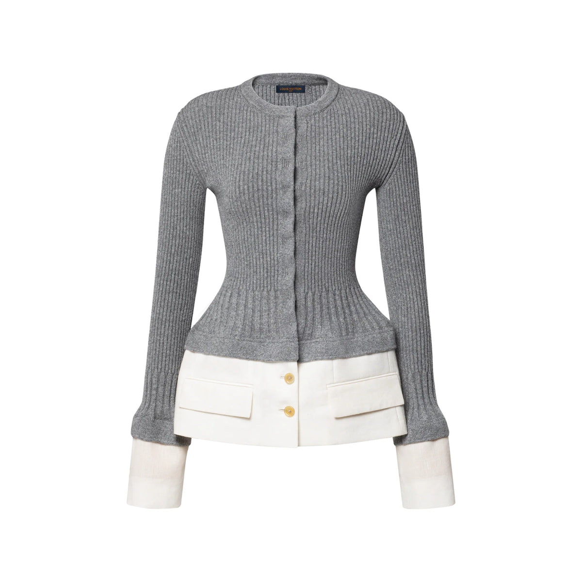 Blazer Insert Trompe L’Oeil Knit Top