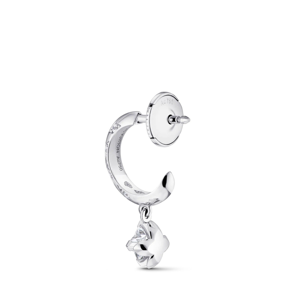 LV Diamonds Small Hoop, LV Monogram Star cut - per unit