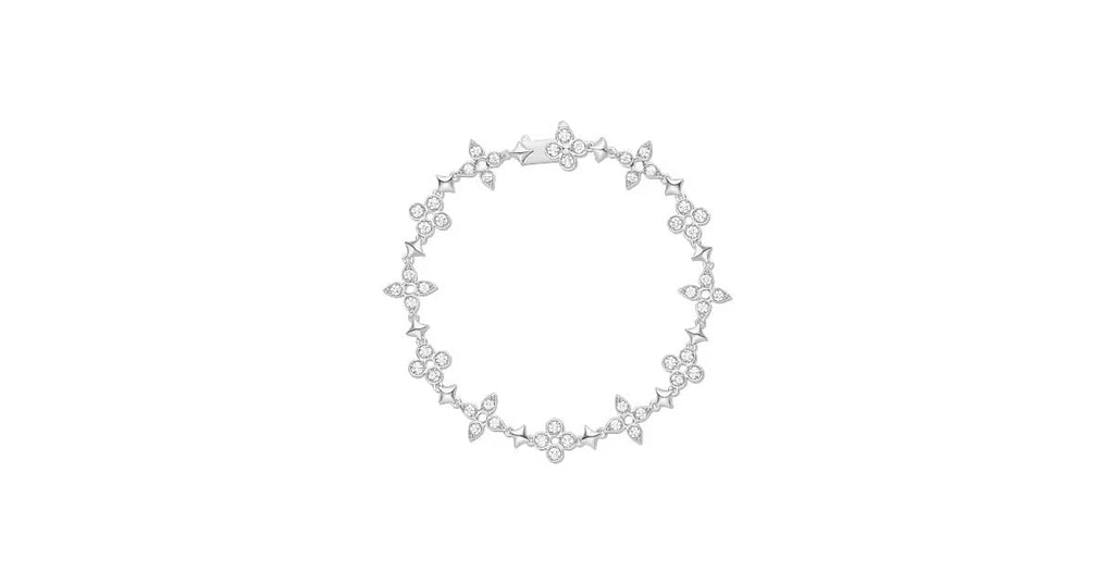 Dentelle One Row Bracelet, White Gold And Diamonds
