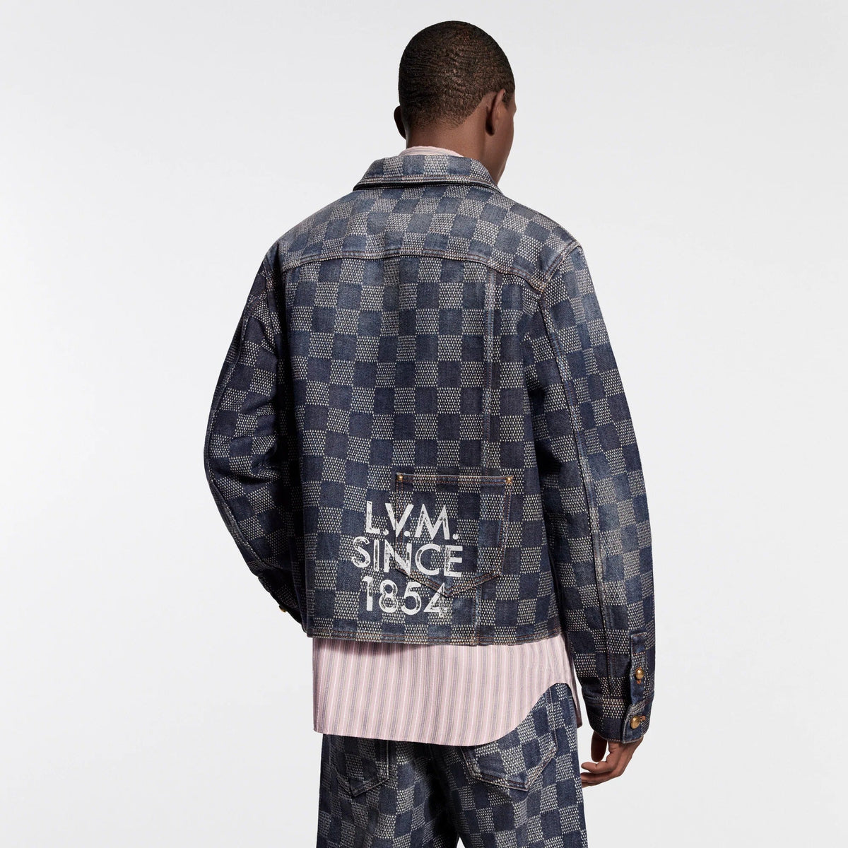 Damier Denim Long-Sleeved Shirt