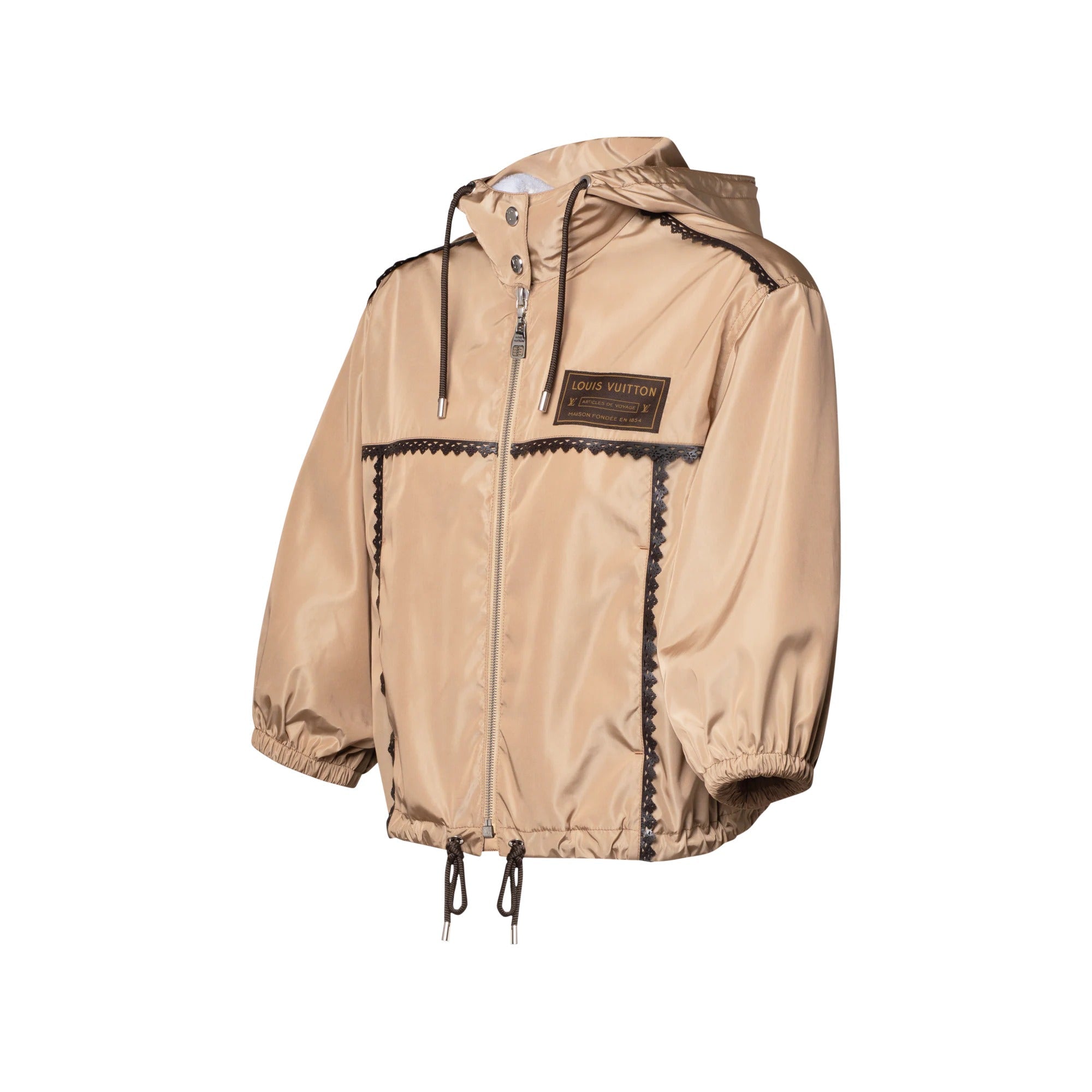 Lace Trim Hooded Parka