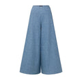 Wide-Leg Monogram Denim Pants