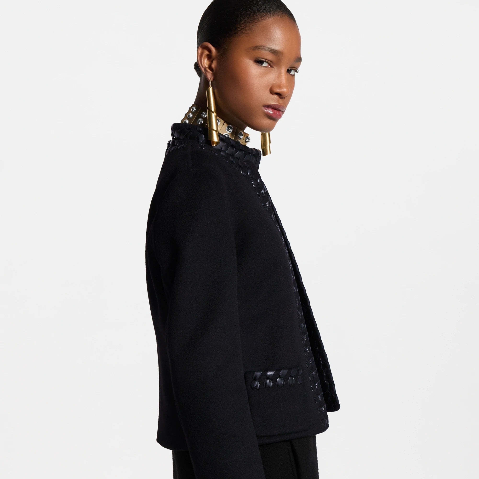 Braided Trim Boxy Jacket