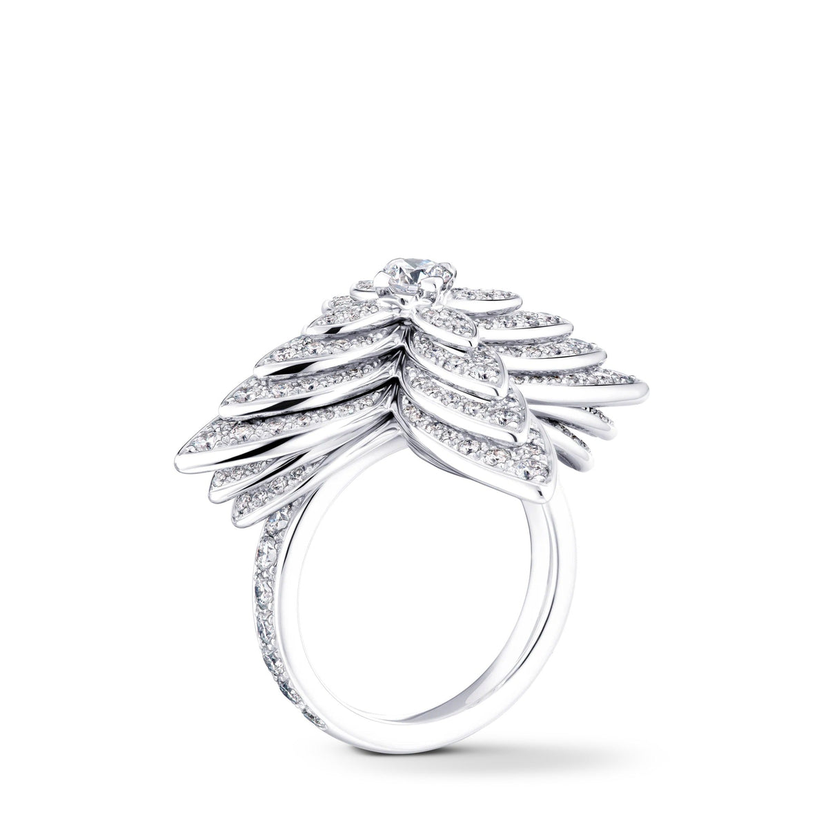 Idylle Blossom Ring, White Gold and Diamonds