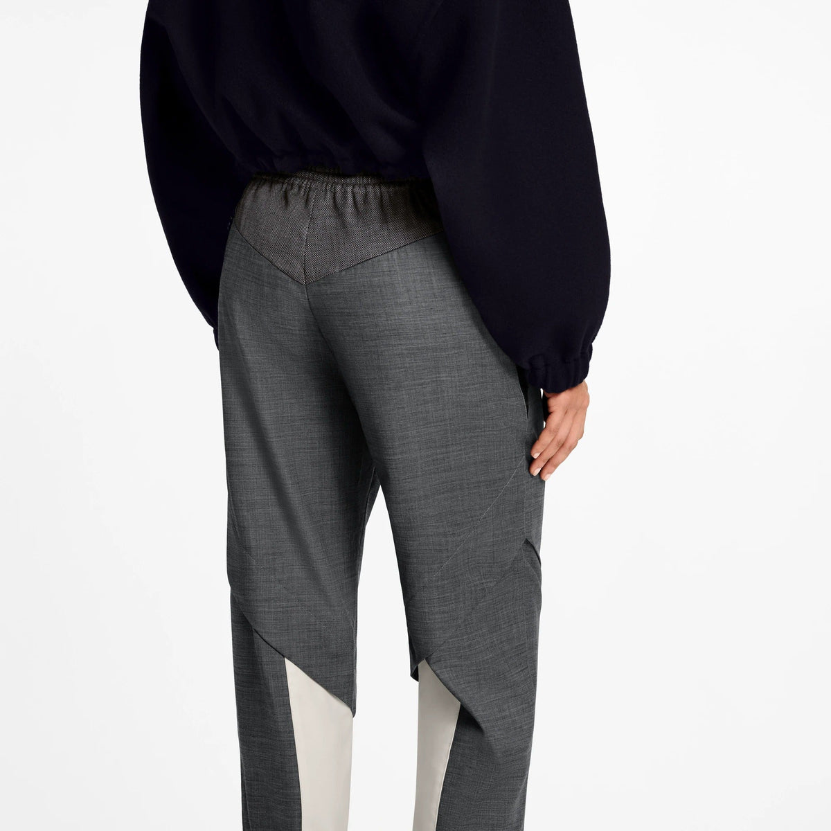 Color-Blocked Wool Jogging Pants