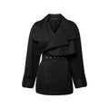 Monogram Accent Short Trench Coat