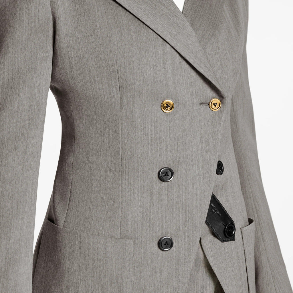 Asymmetrical Double-Breasted Blazer
