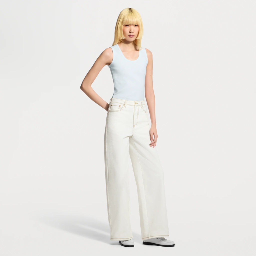 Contrast Stitch Utility Jeans