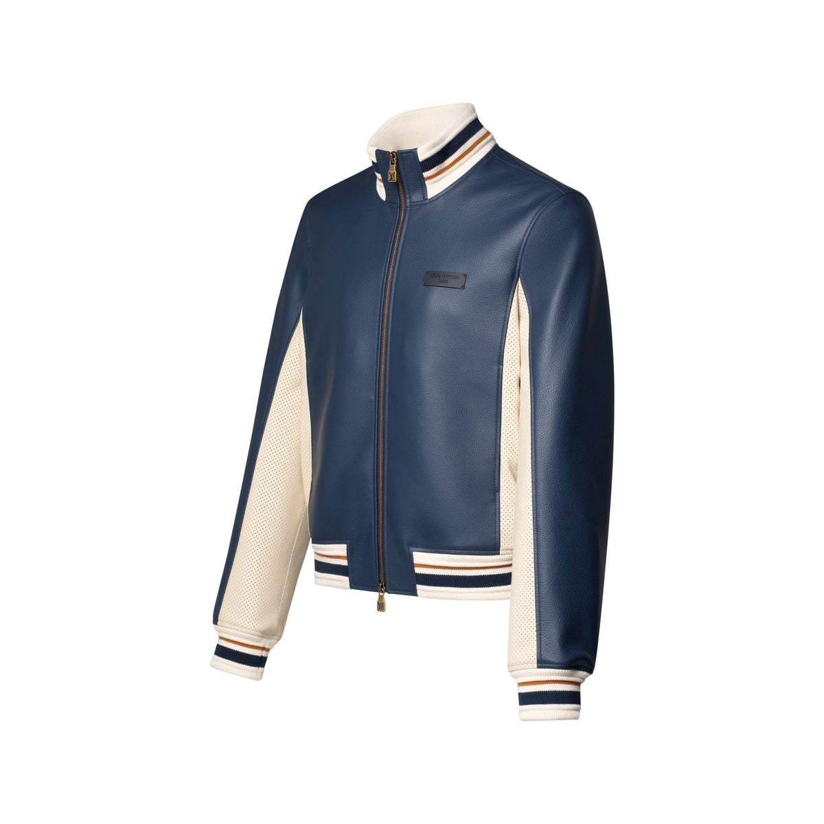 Sporty Leather Track Top