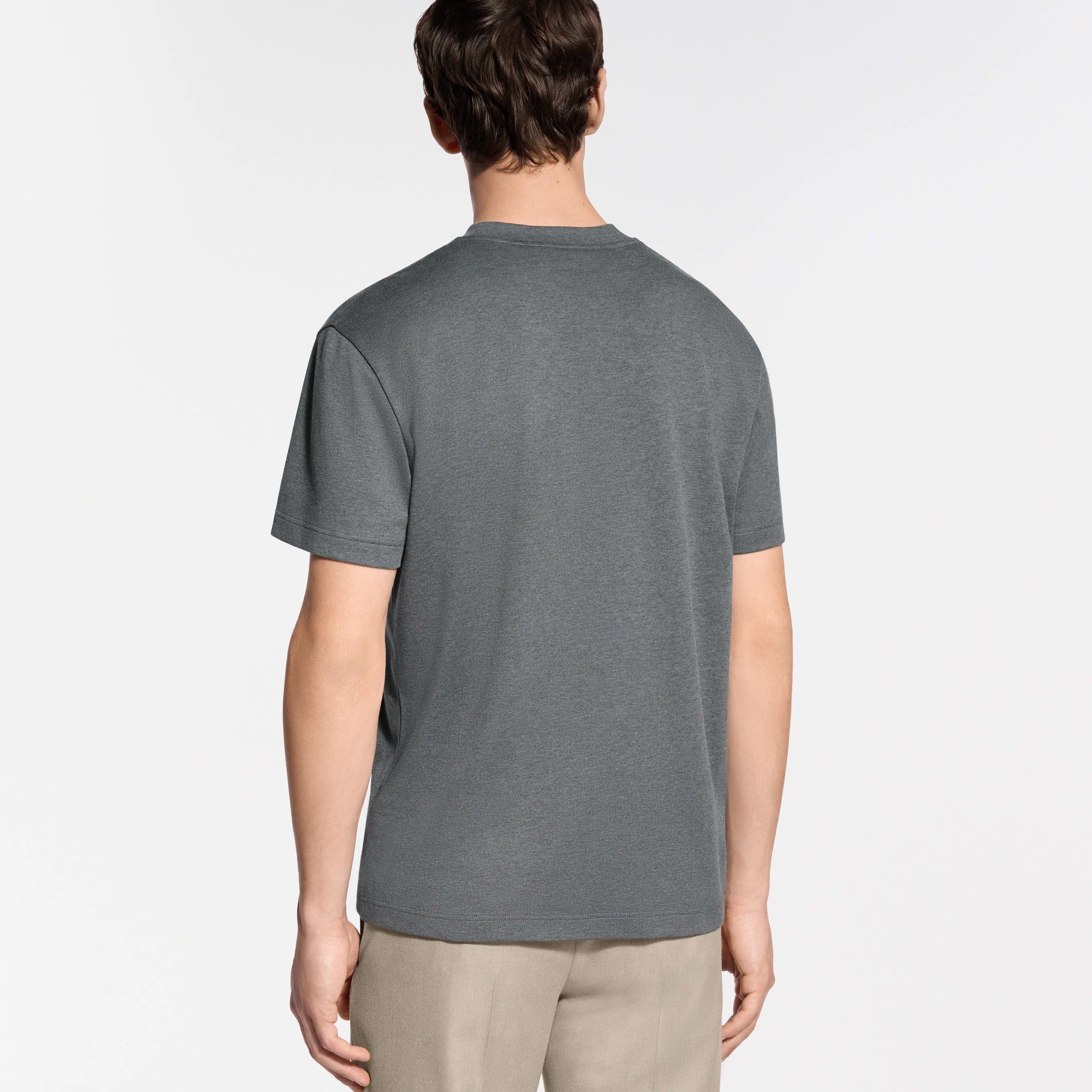 Cotton-Silk Short-Sleeved T-Shirt