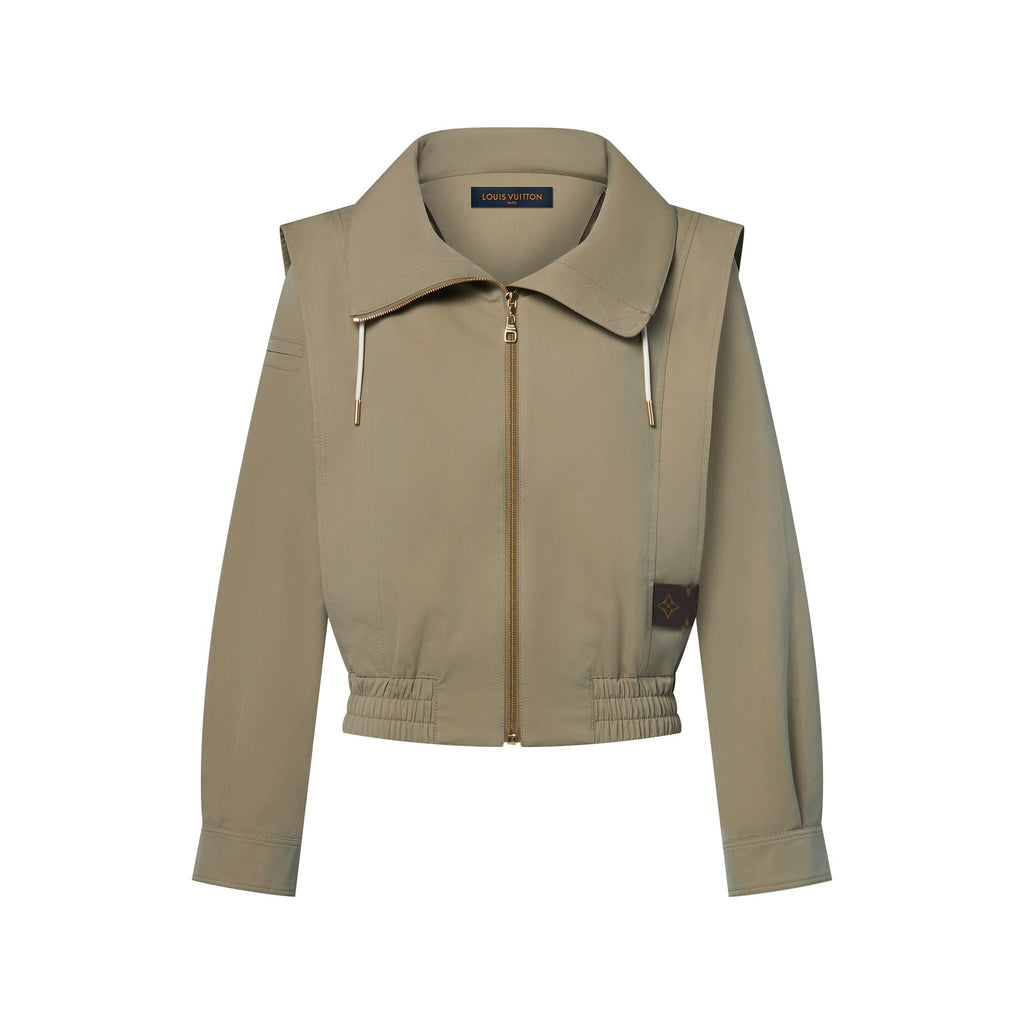 High Collar Zip-Up Jacket