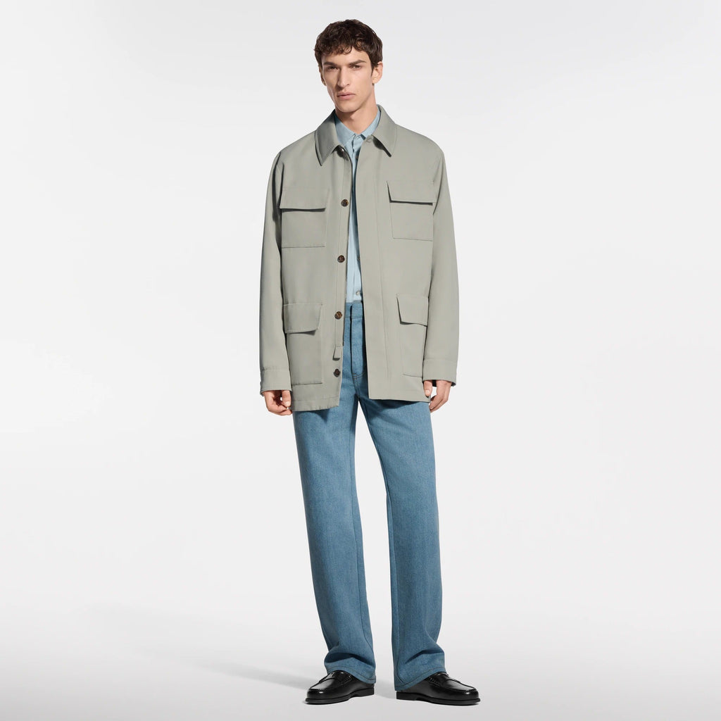 Cotton-Silk Blend Field Jacket