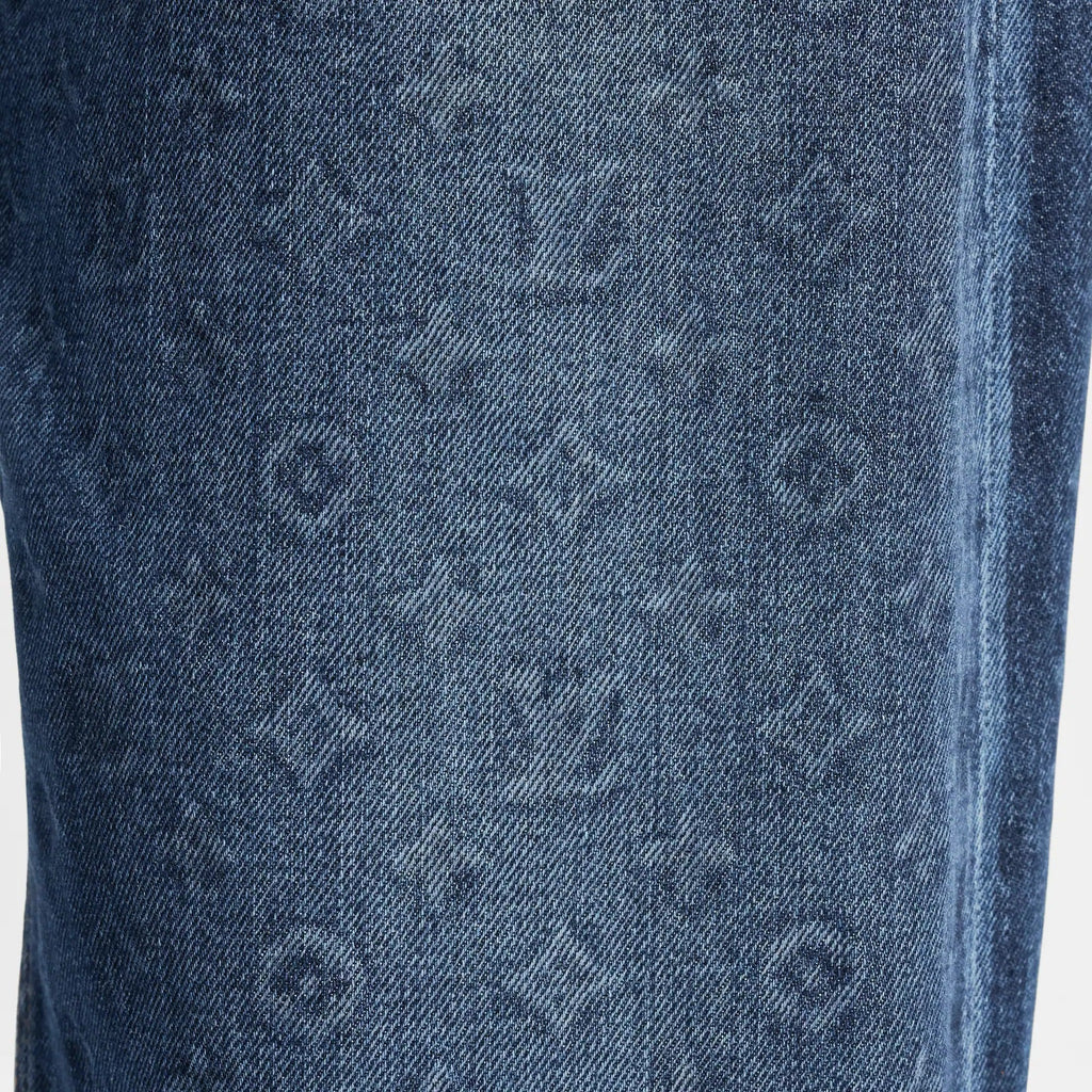 Monogram Washed Denim Skate Pants