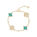 Color Blossom BB Star and Sun Multi-Motif Bracelet, Yellow Gold, Amazonite and Diamonds