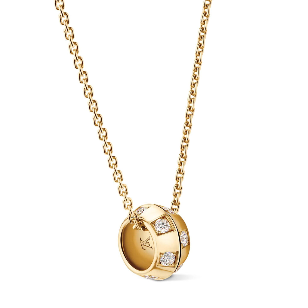 Le Damier de Louis Vuitton Pendant, Yellow Gold and Diamonds