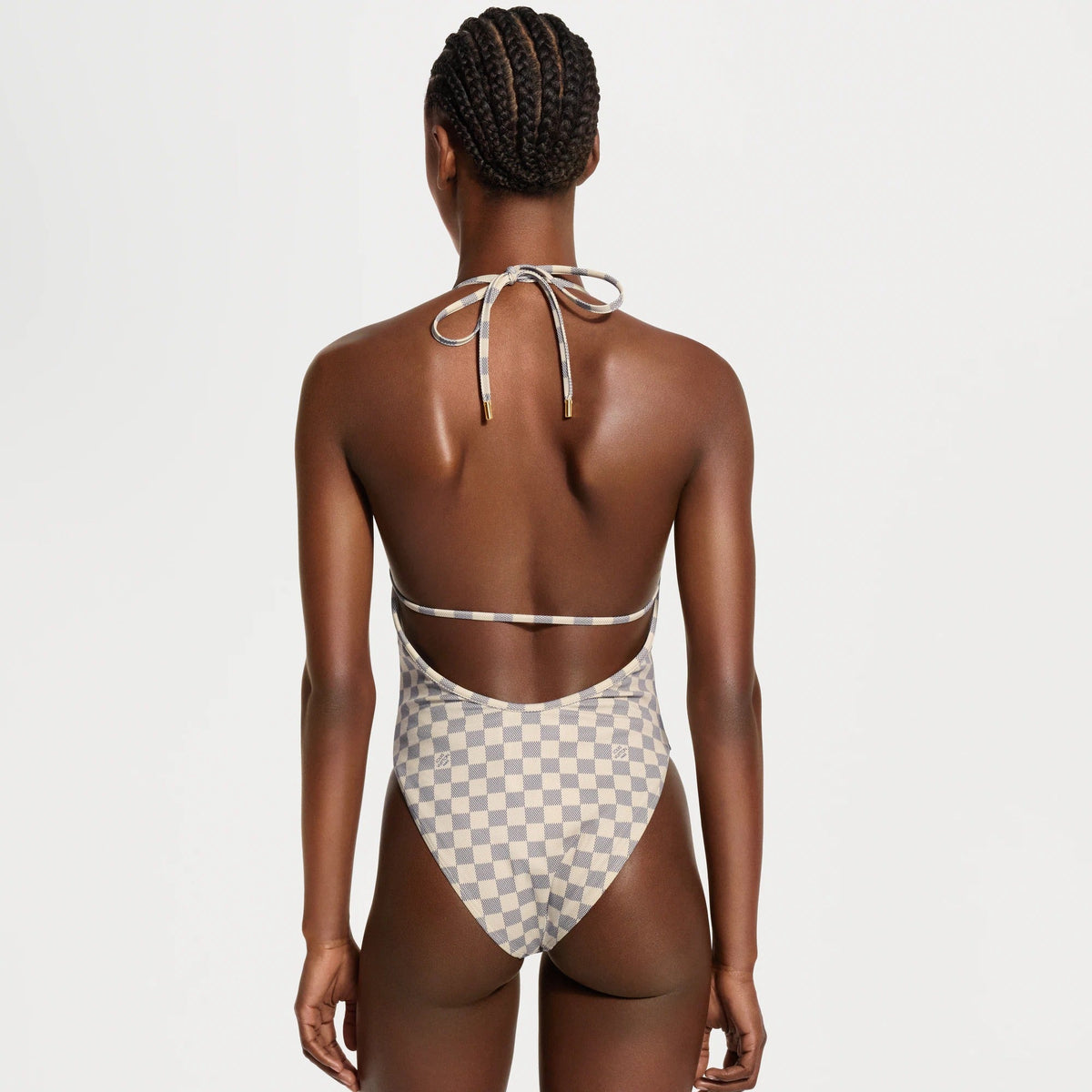 Damier V-Neck Swimsuit