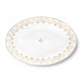 Oval Plate Monogram Flower Tile