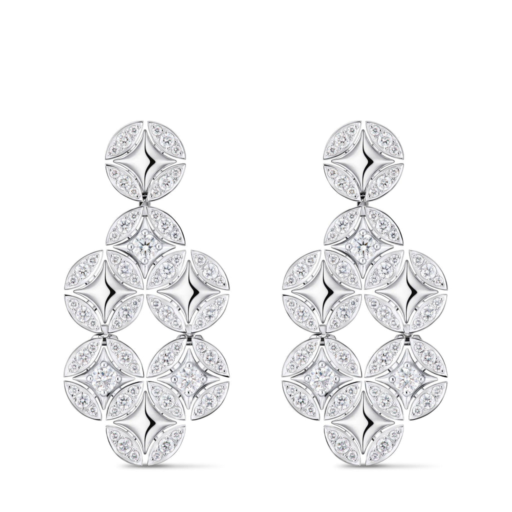 Galaxie Earrings, White Gold and Diamonds