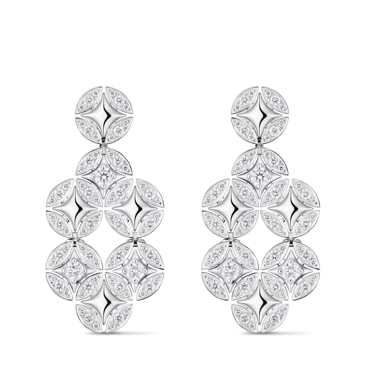 Galaxie Earrings, White Gold and Diamonds