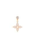 Idylle Blossom Ear Stud, Pink Gold And Diamonds - Per Unit