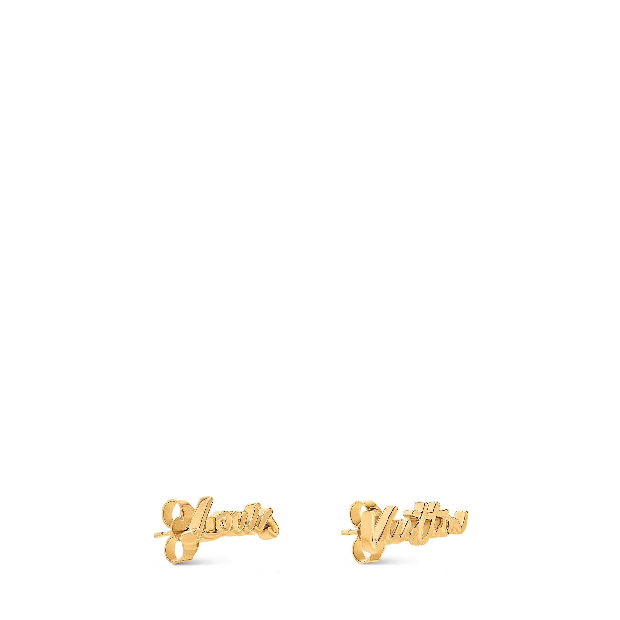 LV Script Stud Earrings