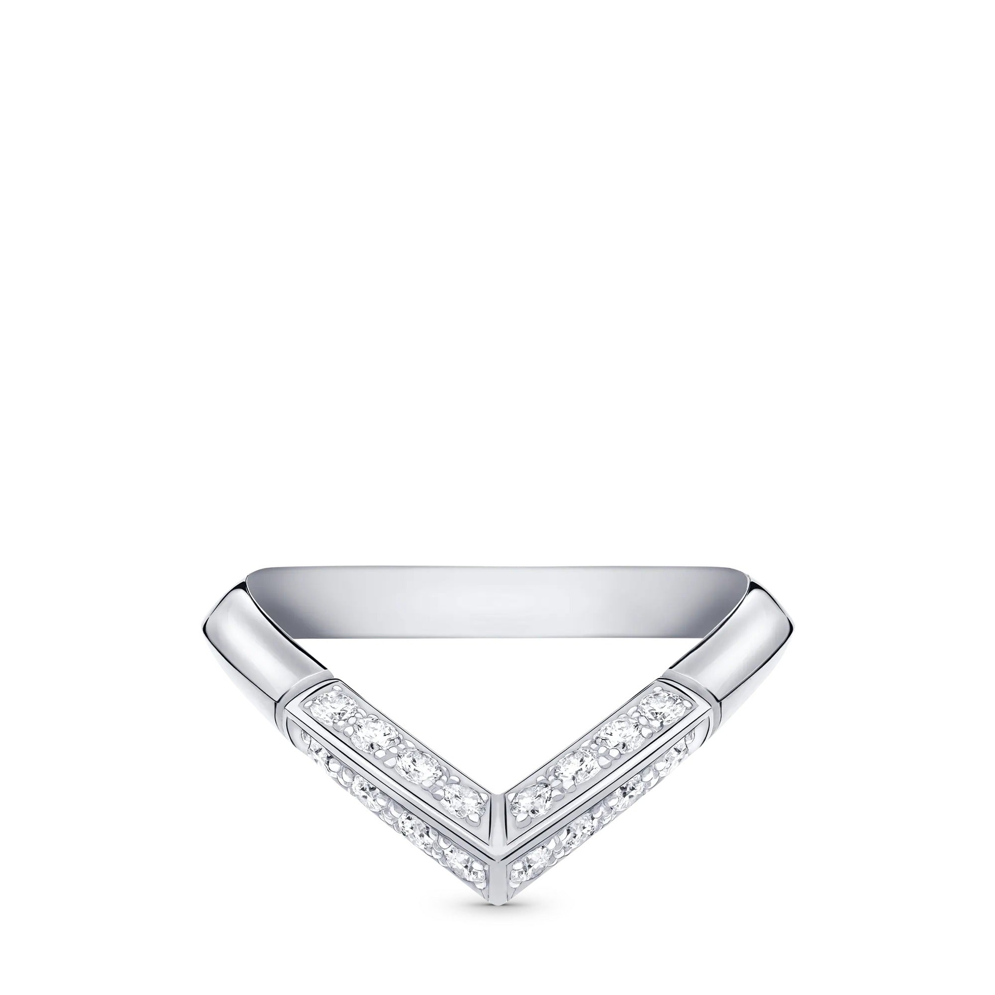 LV Diamonds Pavé V Ring, Platinum