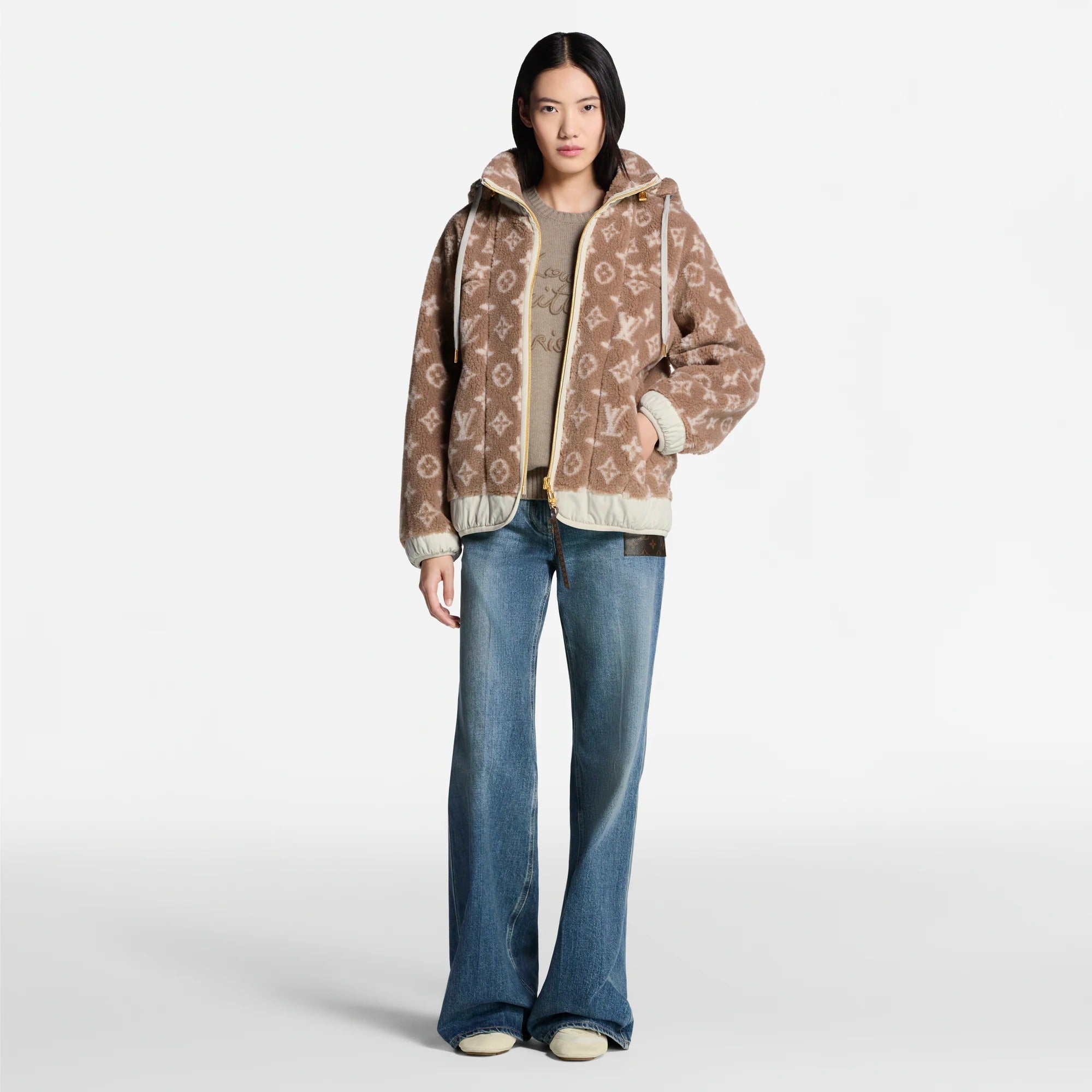 Monogram Fleece Hooded Jacket