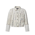 Floral Wallpaper Print Denim Jacket
