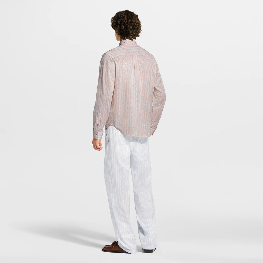 Monogram Striped Long-Sleeved Shirt