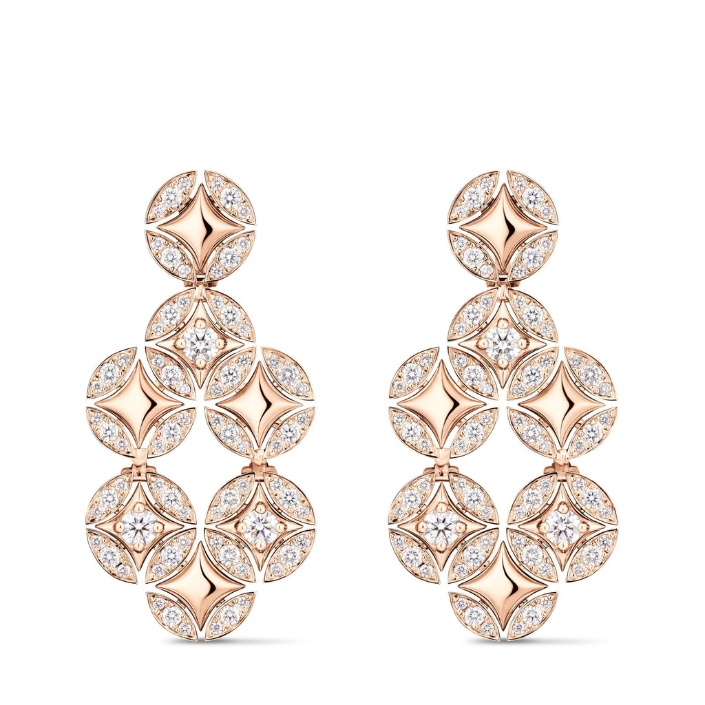 Galaxie Earrings, Rose Gold and Diamonds