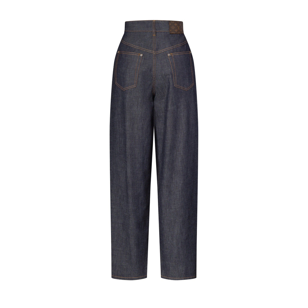 Wide-Cut Pleat Jeans
