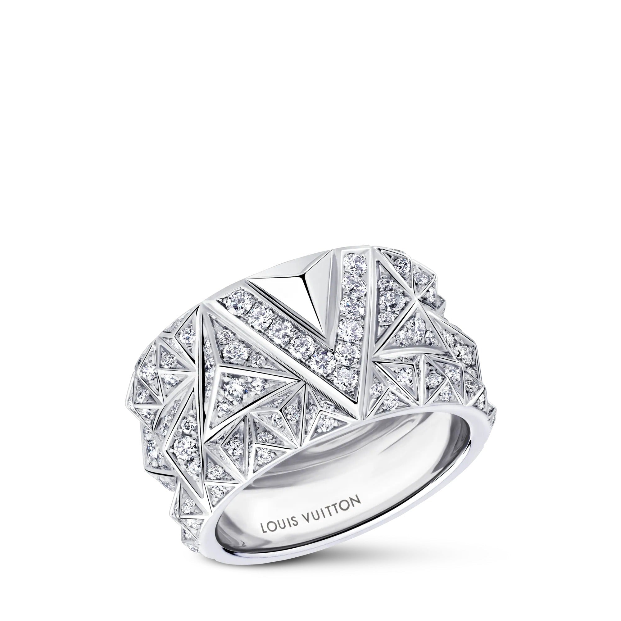 Pure V Ring, White Gold and Diamonds