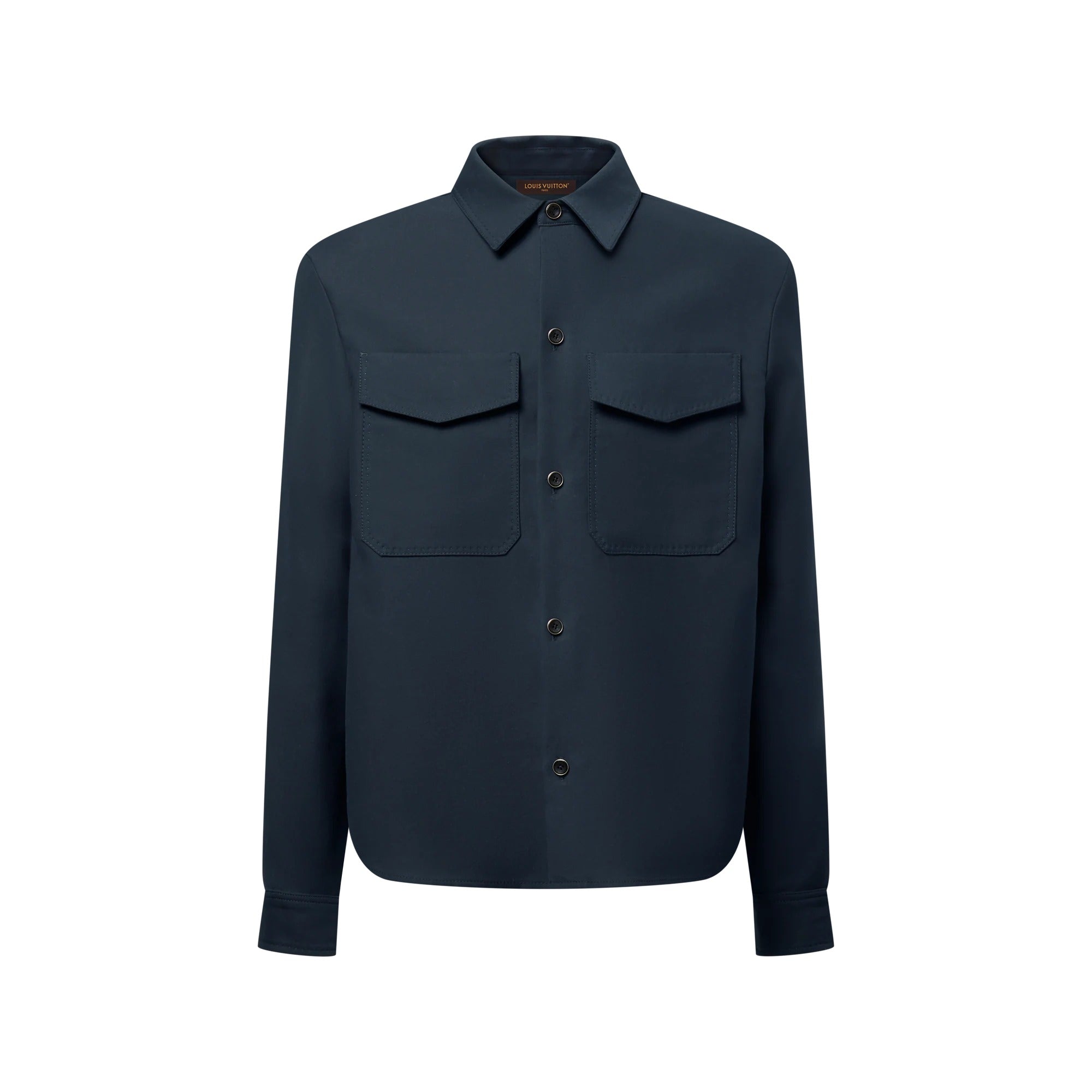 Long-Sleeved Cotton-Silk Crepe Shirt