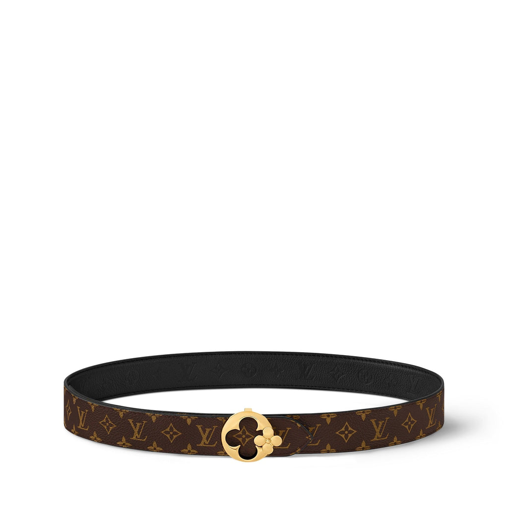 LV Flowergram Round 30mm Reversible Belt