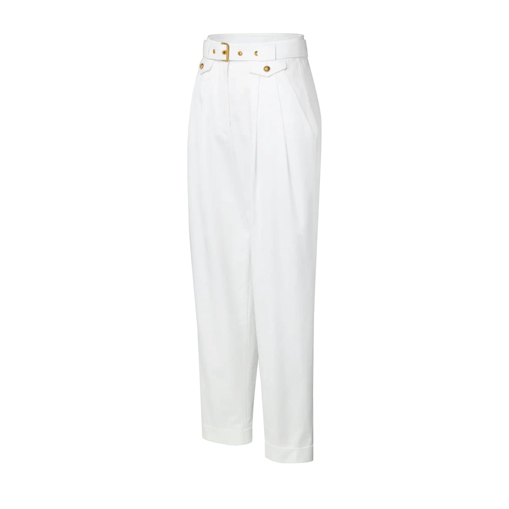 Belted Carrot Pants