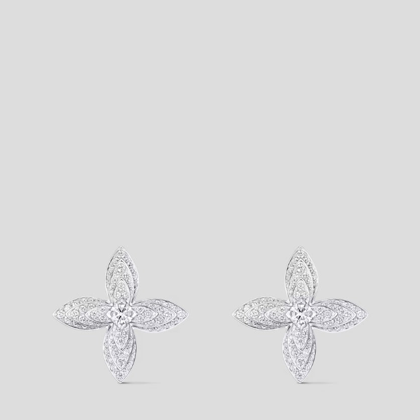 Idylle Blossom Earrings, White Gold & Diamonds