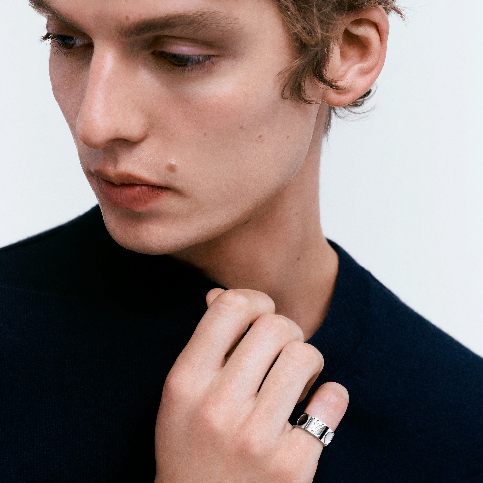 Empreinte Large Ring, White Gold